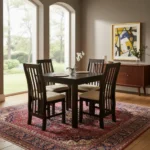 Juego De Comedor 4 Sillas Tapizadas En Madera Maciza