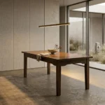 Mesa Común De Comedor 160cm Madera Maciza Acabado Impermeable