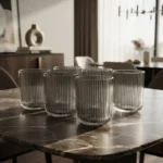 Vaso De Vidrio Corto X 6 Unidades Diseños Modernos Premium