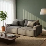 Sofá Sillón Lumiere Moderno Con Almohadones Elegante 220cm