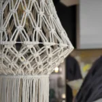Lampara Colgante Macrame Moderna Diseño Artesanal Tejido E27 - Imagen 4
