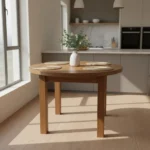 Mesa De Comedor Redonda Resistente Madera Maciza Garantia