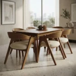 Juego De Comedor Elegante Natura Con 6 Sillas Tapizadas - Imagen 12