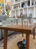 Vaso De Vidrio Corto X 6 Unidades Diseños Modernos Premium - Imagen 4