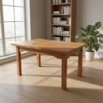 Mesa De Comedor Rectangular Para 4 Resistente Sedosa Madera - Imagen 4
