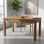 Mesa Minimalista 160cm Comedor Acabado Sedoso Resistente