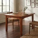 Mesa De Comedor Rectangular Para 4 Resistente Sedosa Madera