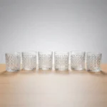 Vaso De Vidrio Corto X 6 Unidades Diseños Modernos Premium - Imagen 2