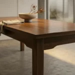 Mesa Común De Comedor 160cm Madera Maciza Acabado Impermeable - Imagen 3
