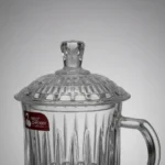 Taza Tazón Con Mango De Vidrio Con Tapa Moderna Te Café - Imagen 2