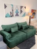 Sofá Sillón Lumiere Moderno Con Almohadones Elegante 220cm - Imagen 7