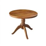 Mesa De Comedor Redonda Pie De Gallo Resistente Madera - Imagen 3