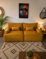 Sofá Sillón Lumiere Moderno Con Almohadones Elegante 220cm - Imagen 9