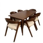 Juego De Comedor Elegante Natura Con 6 Sillas Tapizadas - Imagen 3