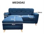 Juego Living Sofá Italiano 1.80mts Y Isla Garantía 2 Años - Imagen 2