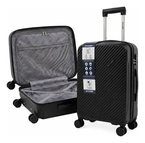 negro37 Valija Extra Resistente Ultraliviana Carry On 20 Pulgadas Negro 37 - Imagen 1
