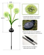 Estacas Led Solares Decorativas Con Flores Diente De León - Imagen 5