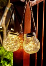Lámpara Solar Decorativa Para Exterior En Frasco De Vidrio
