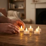 Pack De 6 Velas Velitas Led Pequeñas Decorativas Blancas - Imagen 2