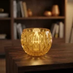 Velas Velitas Led Con Porta Vela Dorado Tipo Pecera Modernas A Pila