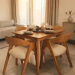 Juego De Comedor Natura Elegante Con 4 Sillas Tapizadas - Imagen 3