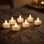 Pack De 6 Velas Velitas Led Pequeñas Decorativas Blancas