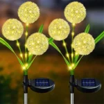 Estacas Led Solares Decorativas Con Flores Diente De León - Imagen 4