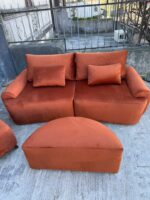 Juego Living Sofa 2.30 + Butaca + Isla Media Luna Elegante - Imagen 3