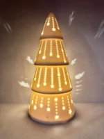 Árbol Navidad Arbolito Premium 29 Cm Cerámica Con Luces Led - Imagen 4