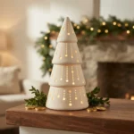 Árbol Navidad Arbolito Premium 29 Cm Cerámica Con Luces Led - Imagen 2