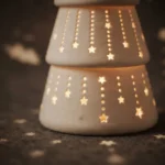 Árbol Navidad Arbolito Premium 29 Cm Cerámica Con Luces Led - Imagen 3