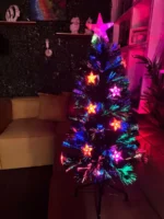 Árbol Navidad Premium Fibra Óptica Luces Led Mágica Estrella - Imagen 7