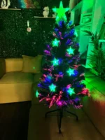 Árbol Navidad Premium Fibra Óptica Luces Led Mágica Estrella - Imagen 3