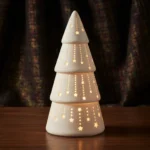 Árbol Navidad Arbolito Premium 29 Cm Cerámica Con Luces Led - Imagen 5