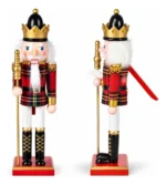 Adorno Navideño Soldados Cascanueces De Madera 30cm Navidad Modelo 4 - Imagen 4