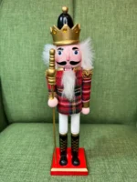Adorno Navideño Soldados Cascanueces De Madera 30cm Navidad Modelo 4 - Imagen 6