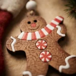 12 Chirimbolo Adorno De Madera Para Árbol De Navidad 6 Cm Galletas Jengibre - Imagen 3