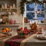 Portavelas Navideño Centro De Mesa Con Velas Piñas 9.5cm - Imagen 5