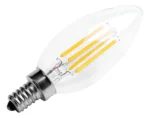 Lampara Filamento De Led Vela E14 4w Luz Calida Bombita - Imagen 4