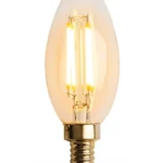 Lampara Filamento De Led Vela E14 4w Luz Calida Bombita