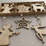 Pack 9 Chirimbolos De Navidad En Madera Adornos Navideños - Imagen 2