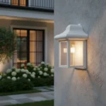Farol Aplique Lámpara De Pared Abierto Plástico Con Acrílico Blanco - Imagen 3