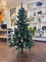 Arbol Navidad 150 Cm Tupido Árbolito Premium Decorado Nevado - Imagen 5