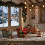 Portavelas Navideño Centro De Mesa Con Velas Piñas 9.5cm - Imagen 4