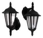 Farol Aplique Colonial Plástico De 4 Caras Negro Cerrado - Imagen 3