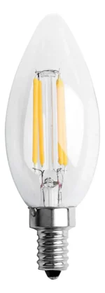 Lampara Filamento De Led Vela E14 4w Luz Calida Bombita - Imagen 3