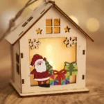 Chirimbolo 12cm Casas Led De Navidad Adorno Bambu Navideña - Imagen 2