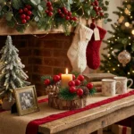 Portavelas Navideño Centro De Mesa Con Velas Piñas 9.5cm - Imagen 2
