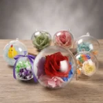 Bola De Navidad Adorno Transparente Personalizable 8cm - Imagen 5
