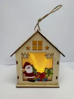 Chirimbolo 12cm Casas Led De Navidad Adorno Bambu Navideña - Imagen 3